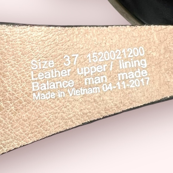 Dansko Vera Peep Toe Ankle Strap Leather Cork Wedge Sandals Womens Size 37 Black - Picture 7 of 8